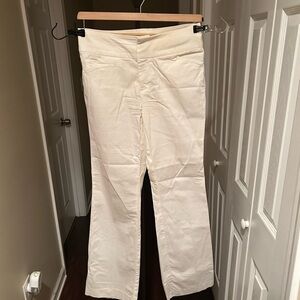 Boston Proper Elegant white flare bottom Trousers